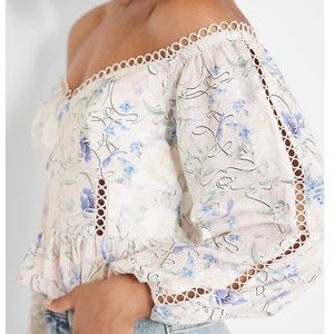 Express Floral off the shoulder corset